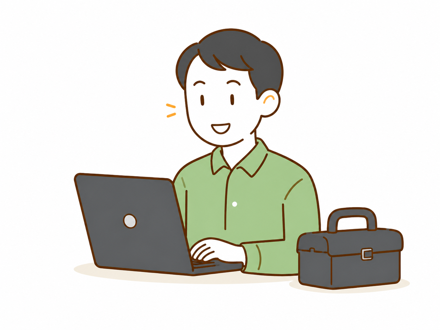 出張ITサポートのイラスト
